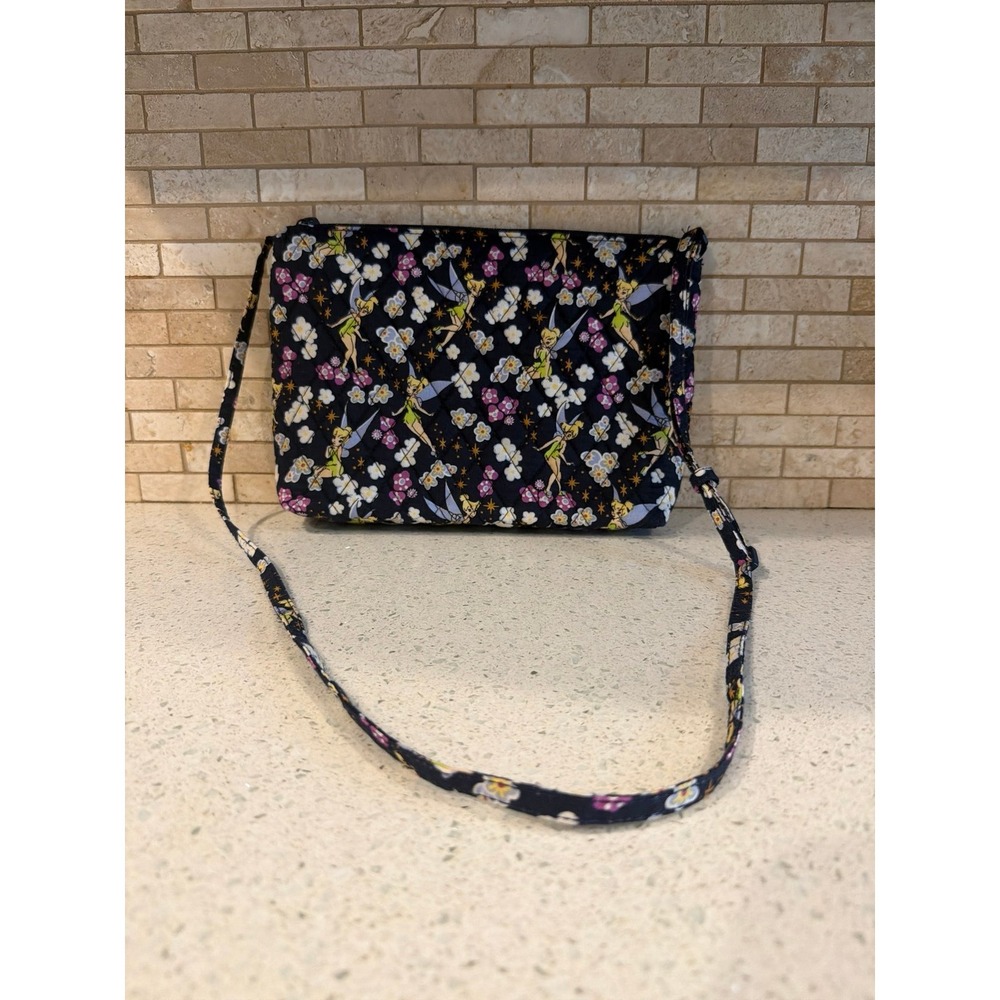 Vera Bradley Disney TinkerBell Floral Quilted Crossbody Bag Purse Retired Patten
